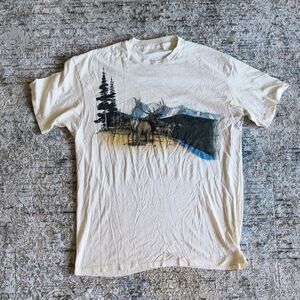 Vintage 1980s Deer Mountain Scene T-Shirt